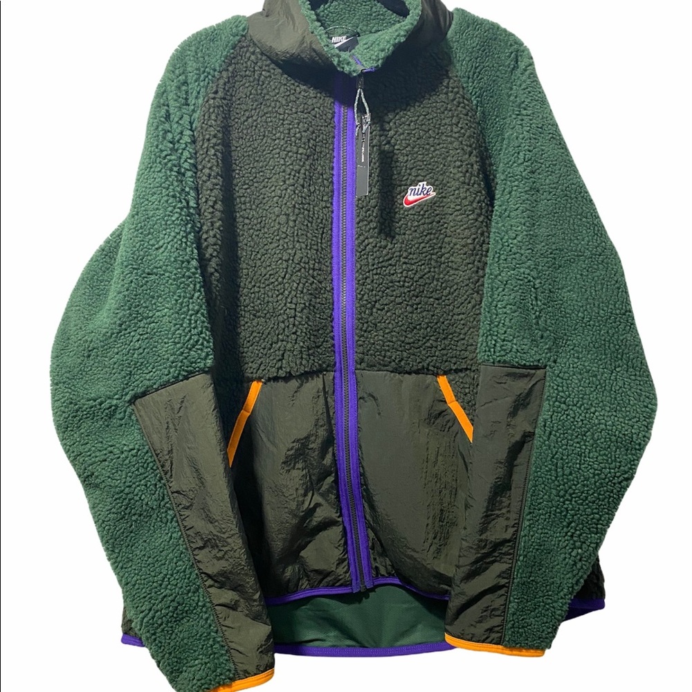 Nike NSW Green Sherpa Jacket BV3720-355 2XL XXL